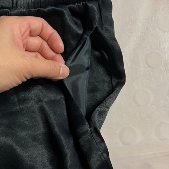 ZARA | Black | SATIN PAJAMA STYLE PANTS - Picture 7 of 8